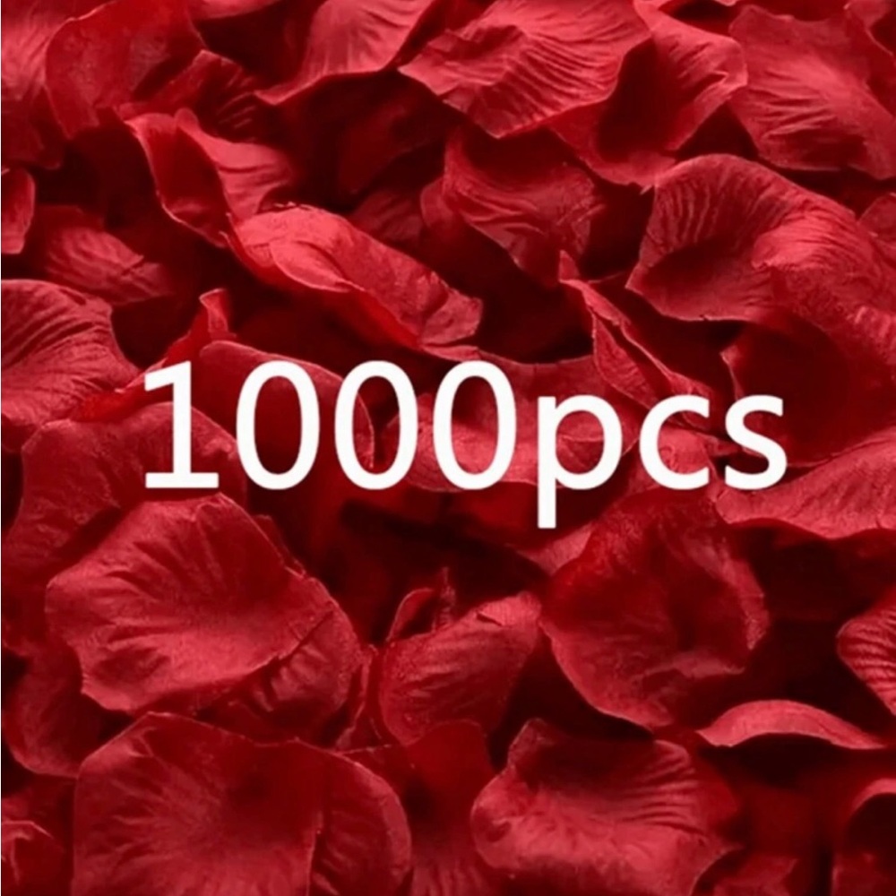 1000 Pieces, Artificial Silk Rose Petals Decoration, Eternal Rose Petals